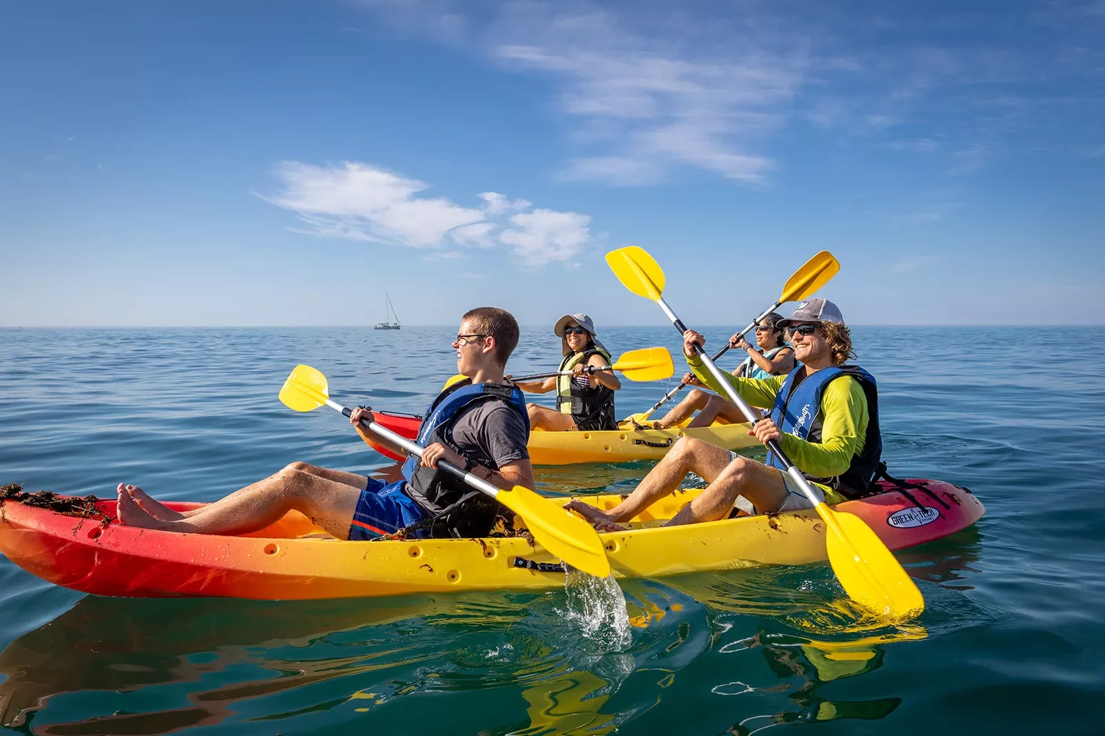Group of kayakers in Portugal