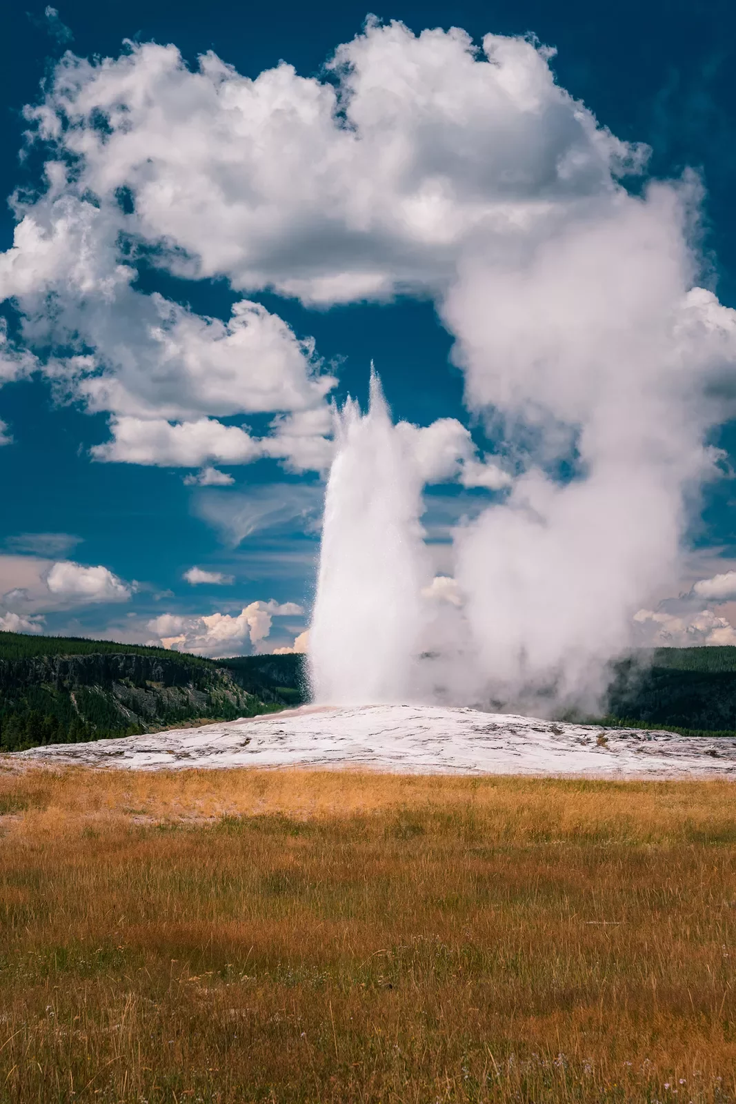 A geyser exploding