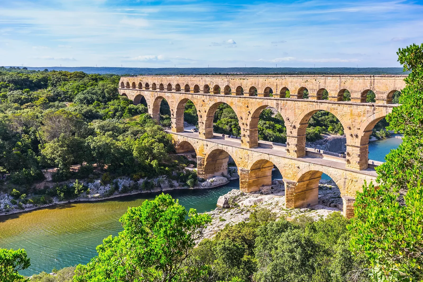 Pont du Gard Aqueduct in Provence, France
