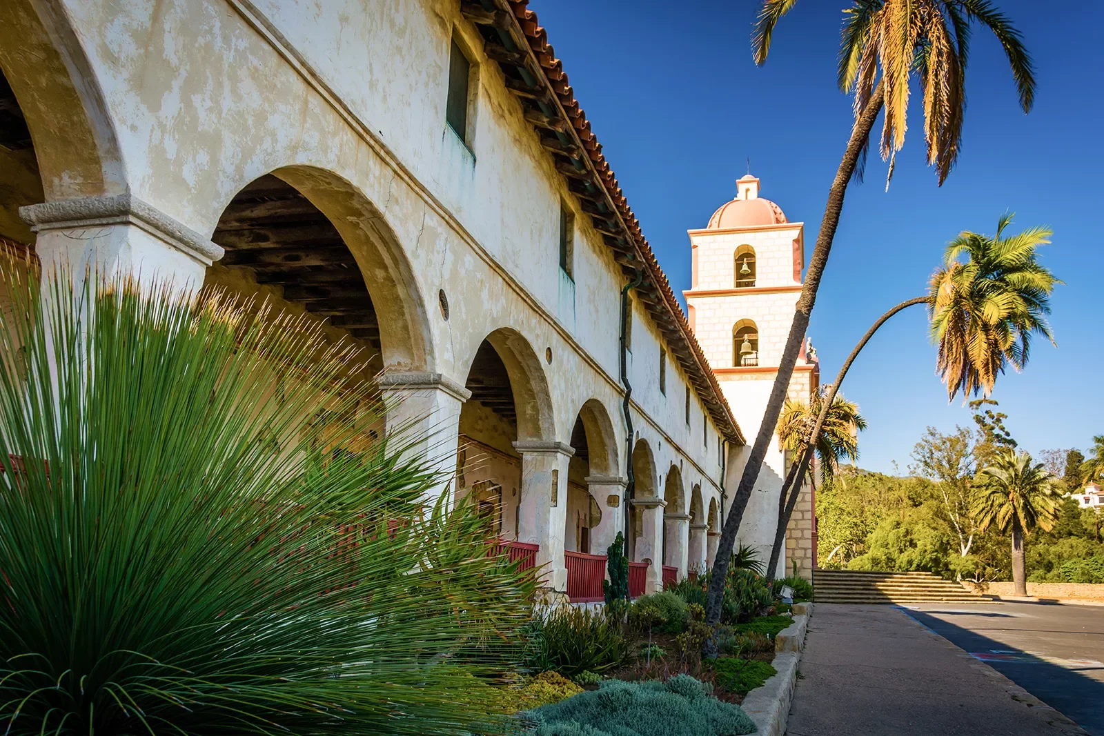 Shot of old mission building in Santa Barbara.
