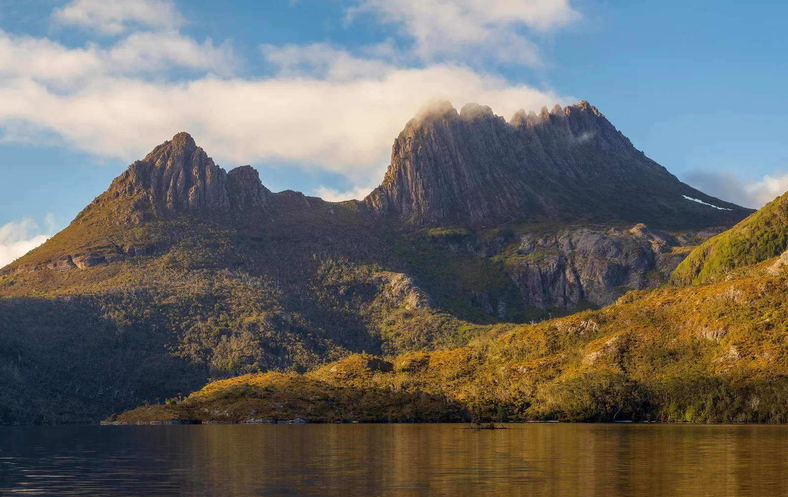 Panorama image of Cradle Mountain, Tasmania, Australia.