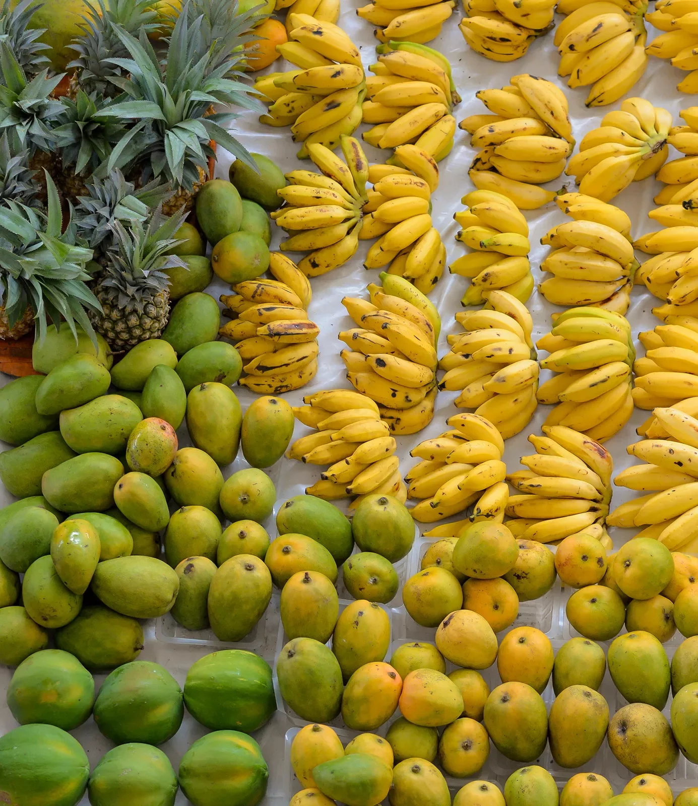 A collection of fresh fruits in Tahiti