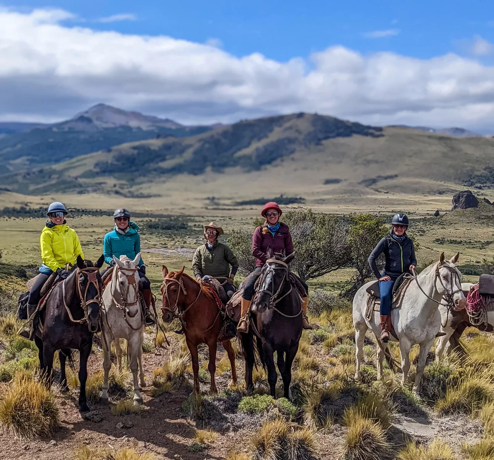 Backroads guests on horseback in Patagonia.