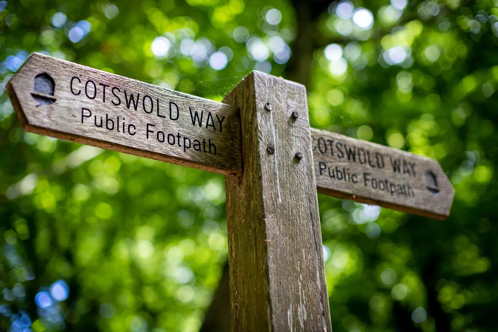 Cotswold Way Public Footpath Sign England