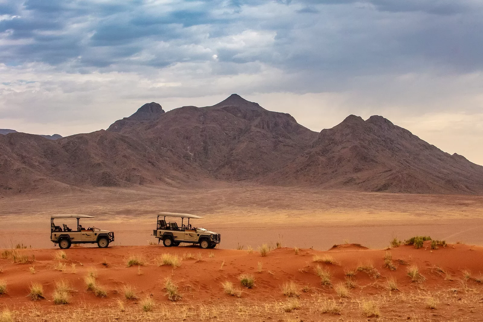 Jeeps on safari in Africa