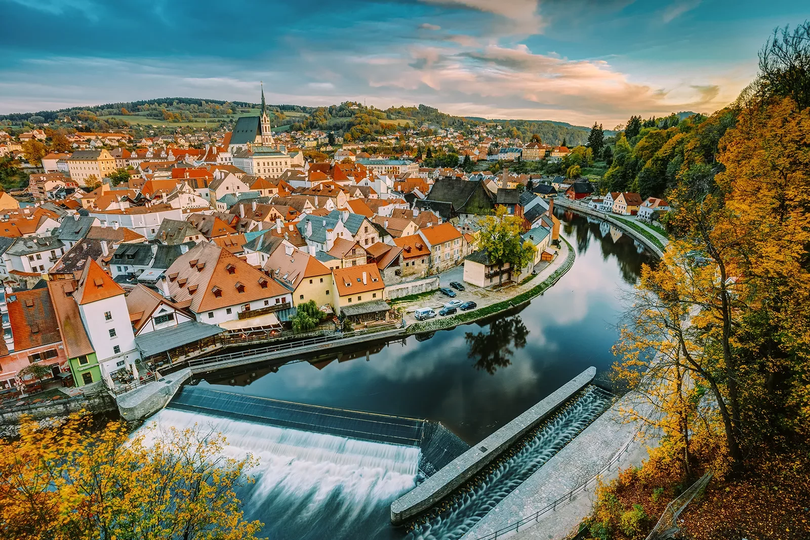 Cityscape Of Cesky Krumlov, Czech Republic