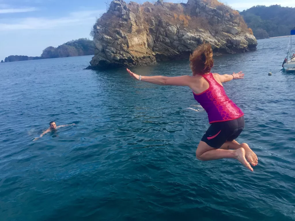 Guest Jumping into Sea Costa Rica