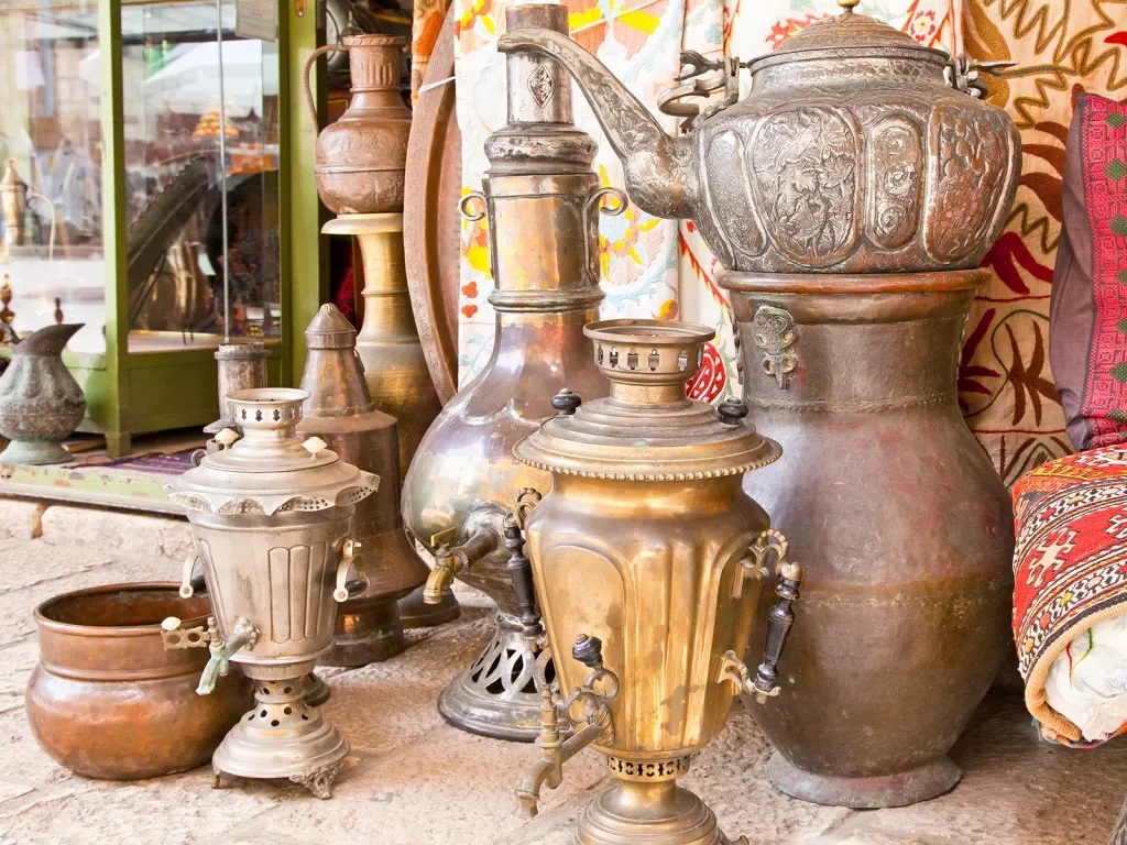Assortment of stylized vintage urns