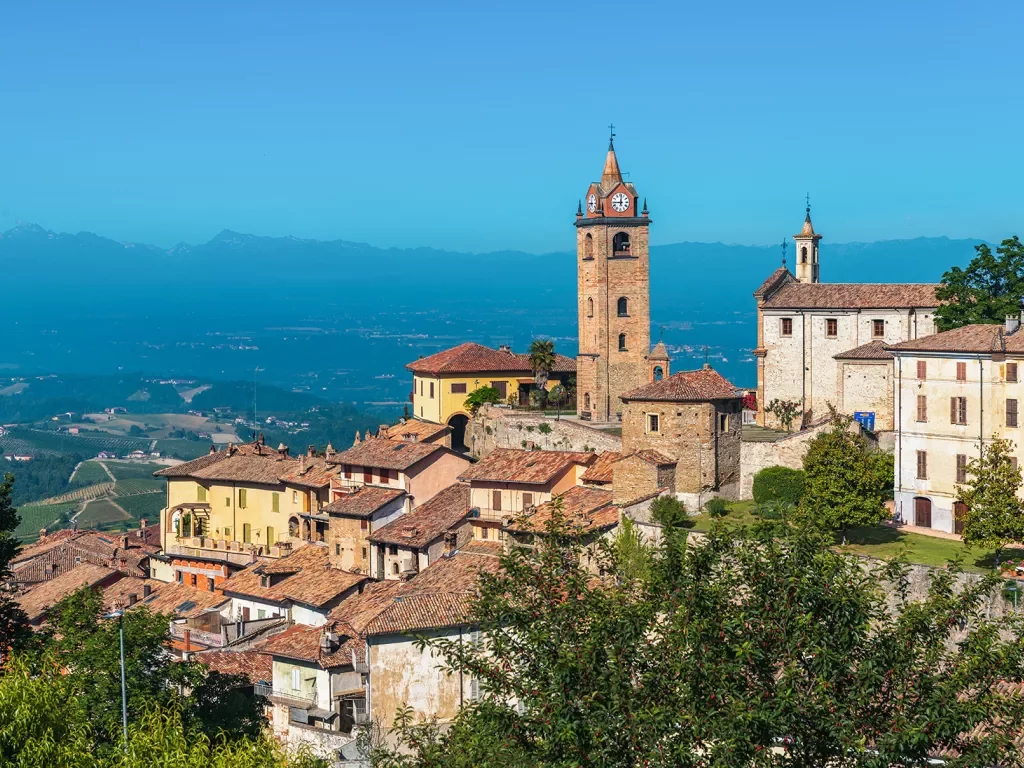Mountaintop shot of Piedmont, Italy.