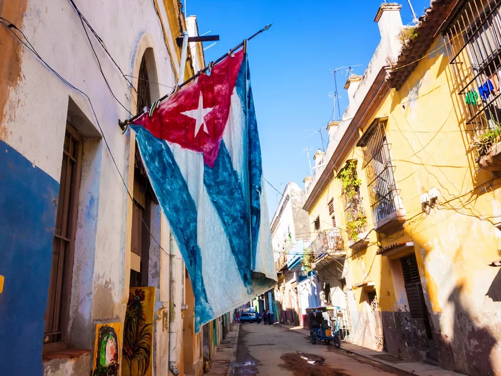 Cuba Flag Streets of Cuba