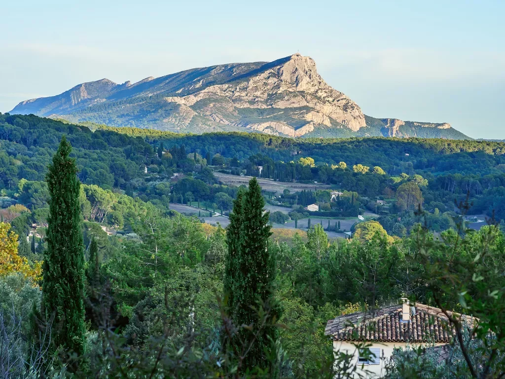 Panoramic View of the Sainte Victoire Mountain from the Terrain of the Painters Aix-en-Provence, France