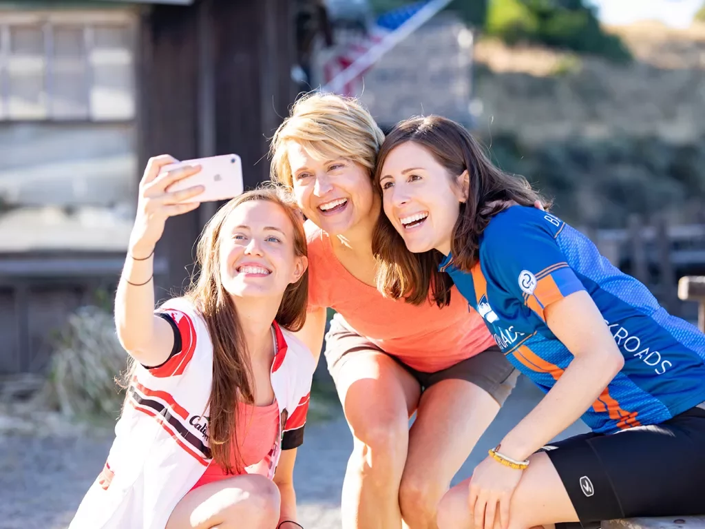 Backroads guests posing for a selfie