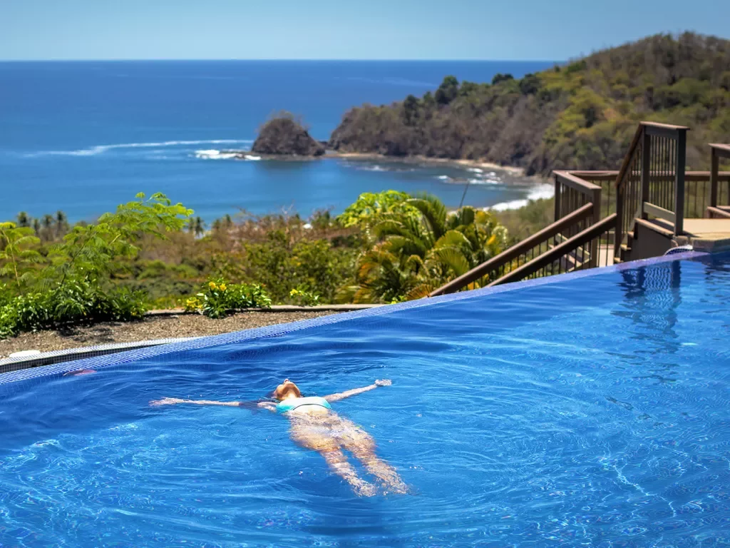 Pool Overlooking Bay Costa Rica