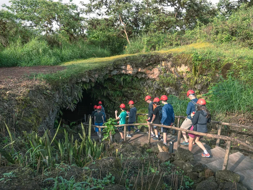 Guests Entering Cave Galapagos