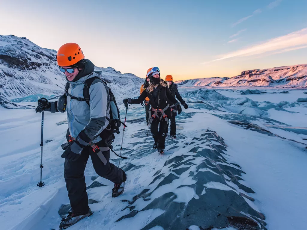 Hiking Glacier Helmets Iceland