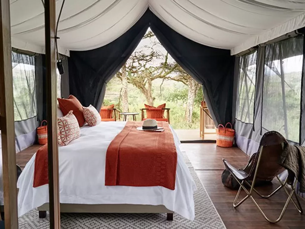 Safari bedroom with net walls