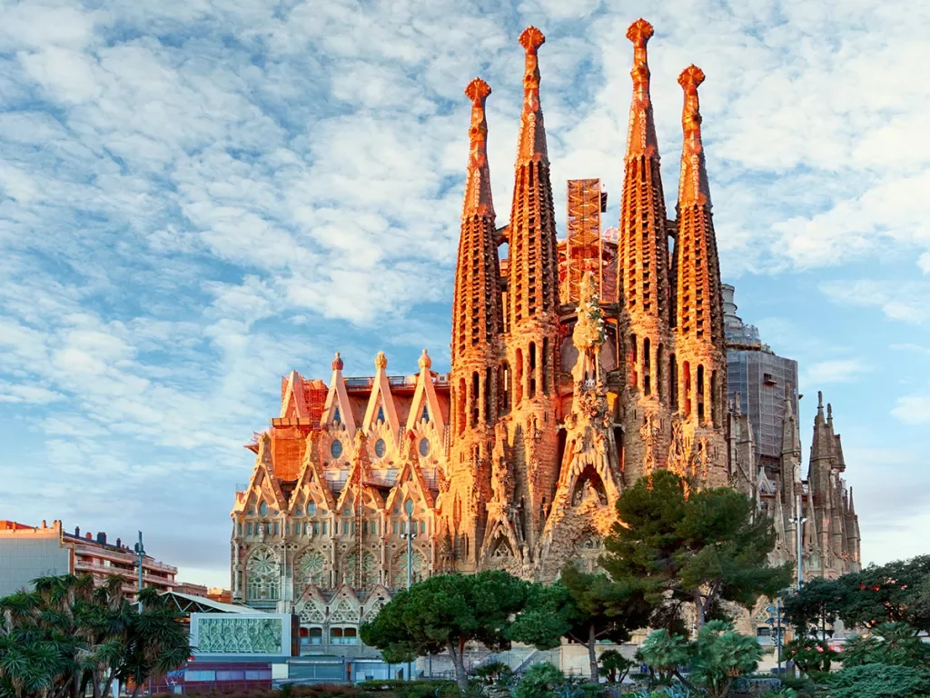 Sagrada Familia basilica in Barcelona. 