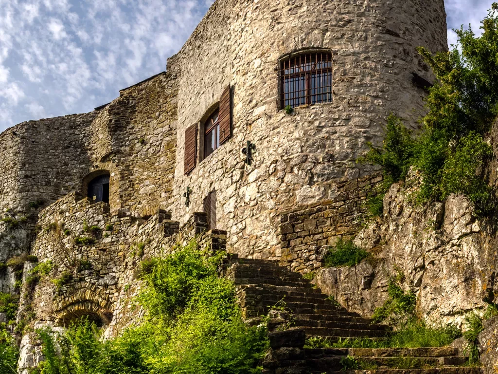 Socerb castle dominates the area, Slovenia.