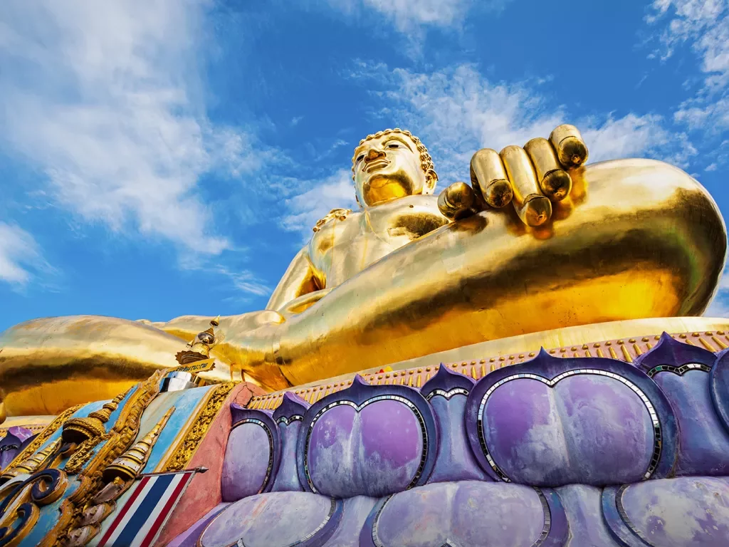 Golden statue of Buddha in Thailand