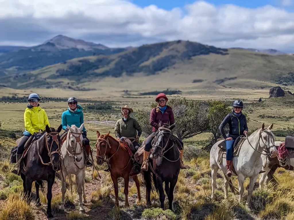 Backroads guests on horseback in Patagonia.