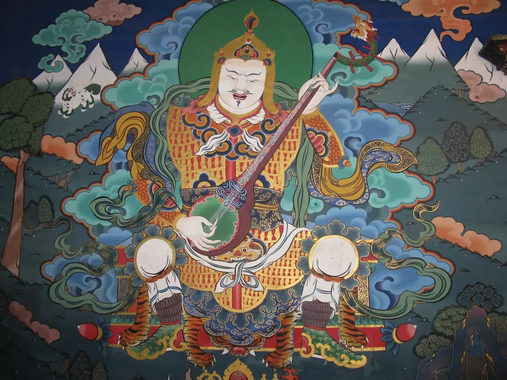 Ornate painting of Buddha in Bhutan