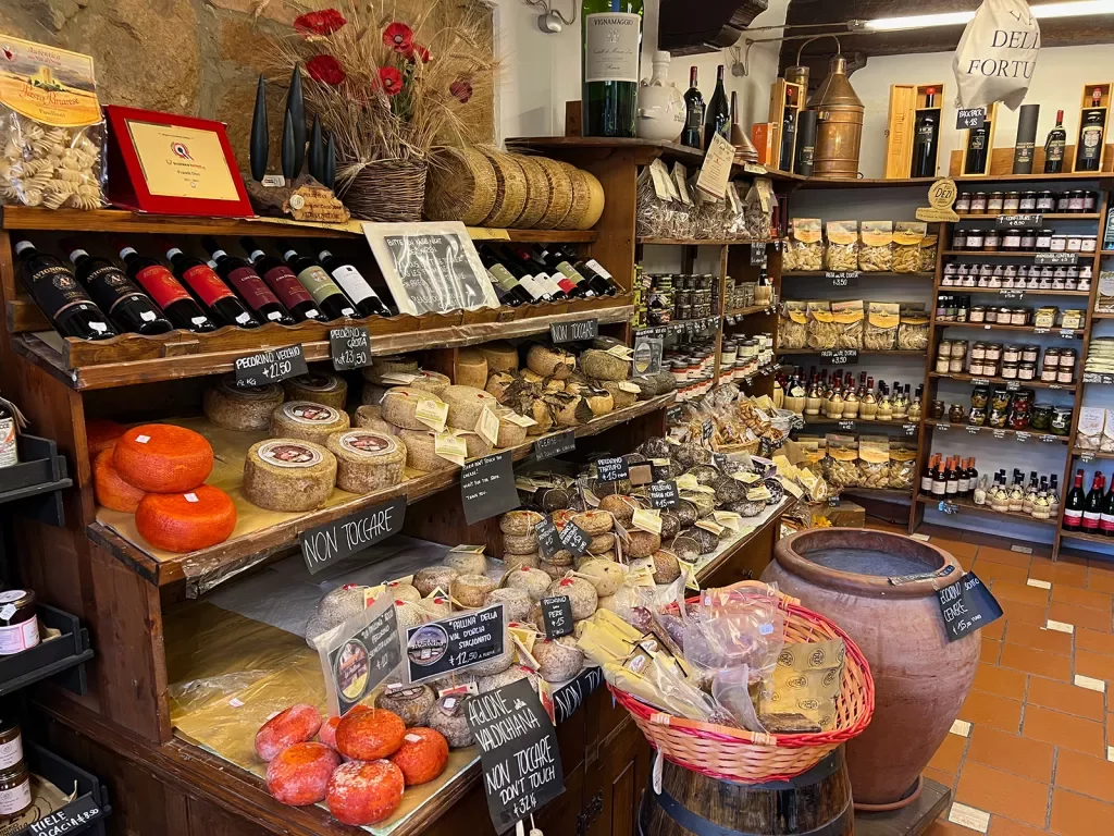 Local cheese and wine market.