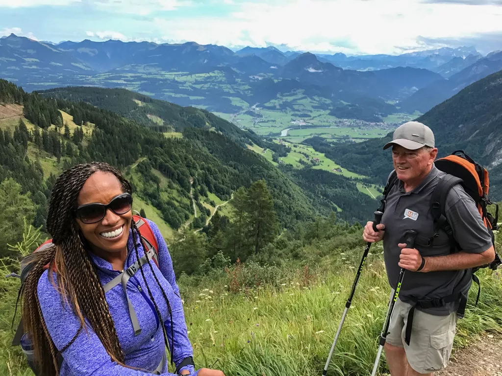 Two hikers on Backroads trip in Bavaria.