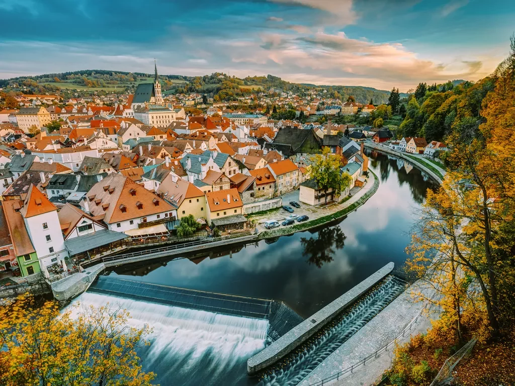 Cityscape Of Cesky Krumlov, Czech Republic
