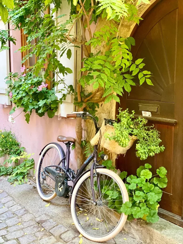 Bike Leaning on Building in Alsace