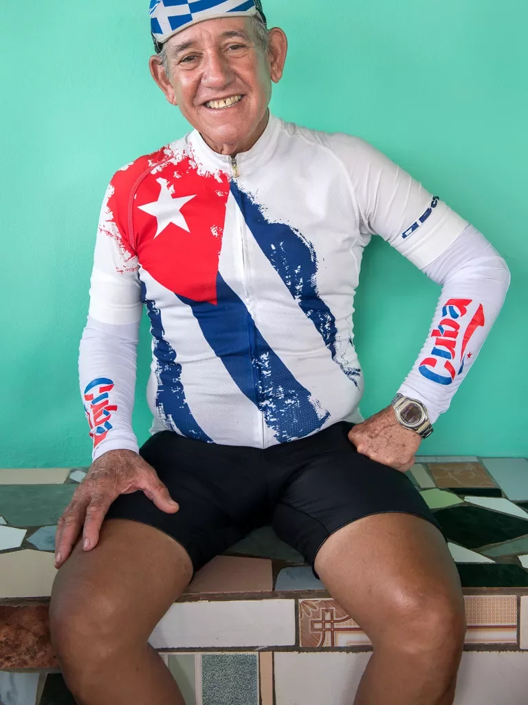 Cyclist with Cuba Cycling Kit