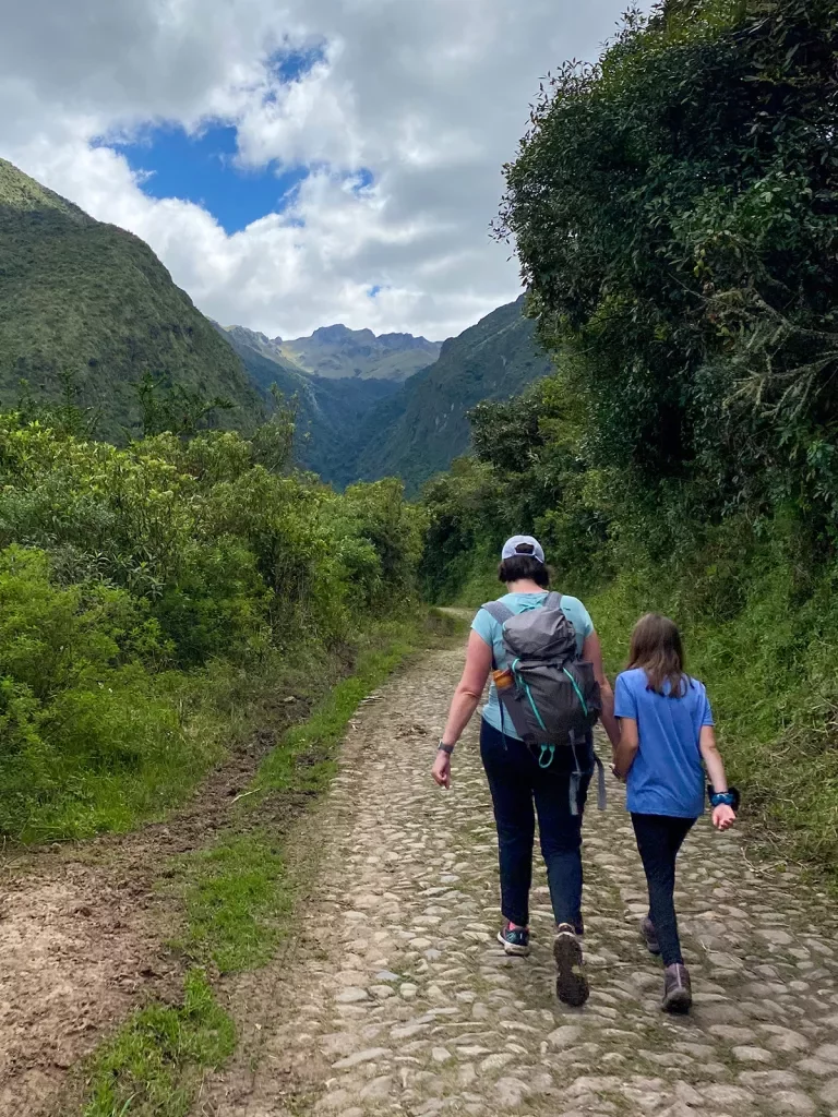 Guests Hiking Hills Ecuador