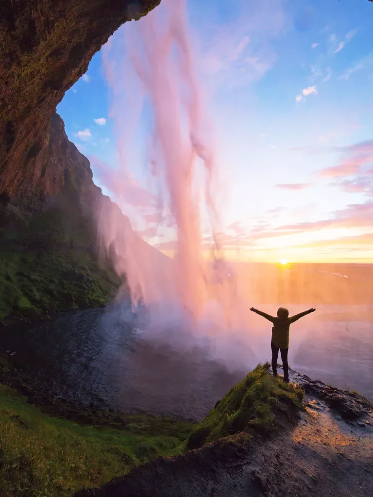 Waterfall Magic Hour Iceland