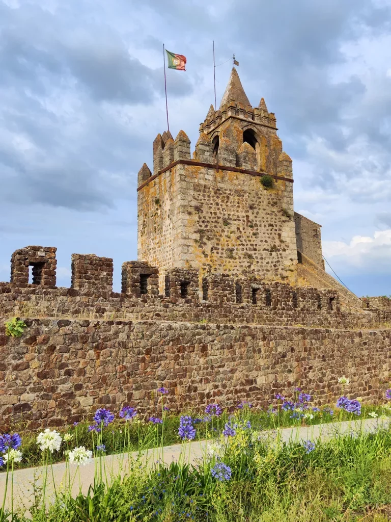 Shot of the Castelo de Montemor-o-Novo and it's wall.