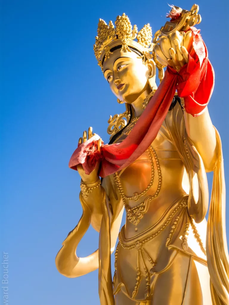 Golden statue in Bhutan
