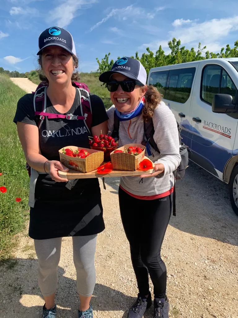 Backroads Guests with Strawberries