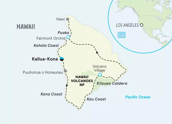 Hawaii Big Island Multi-Adventure Tour map