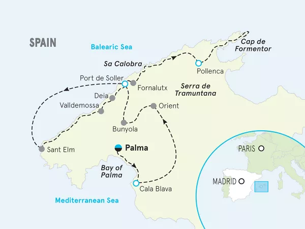 Spain Mallorca Map