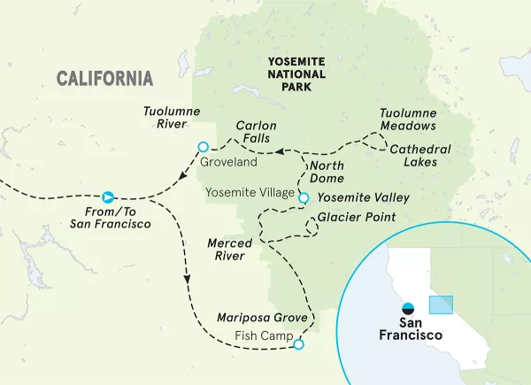 California Yosemite Walking and Hiking Tour