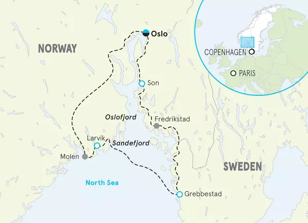 Norway &amp; Sweden map