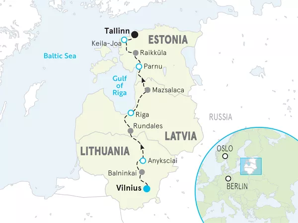 Lithuania, Latvia and Estonia Biking Tour