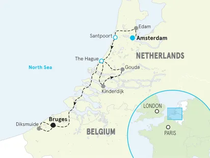 Netherlands and Belgium Easygoing Family E-bike Tour
