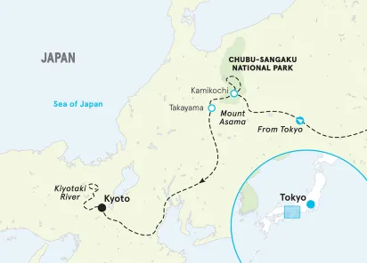 Japan Easygoing Walking Tour map