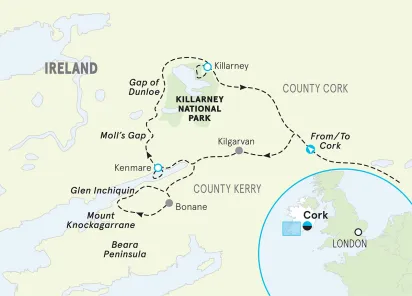 Ireland Family Multi-Adventure Tour map