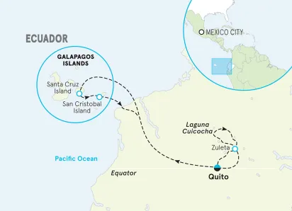 Galapagos & Andes Multi-Adventure Tour map
