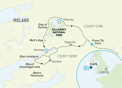 Ireland Family Multi-Adventure Tour map