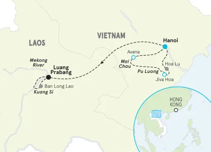 Vietnam & Laos Map