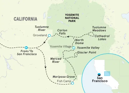 California Yosemite map