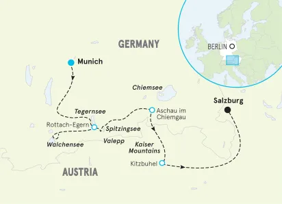 Germany & Austria map