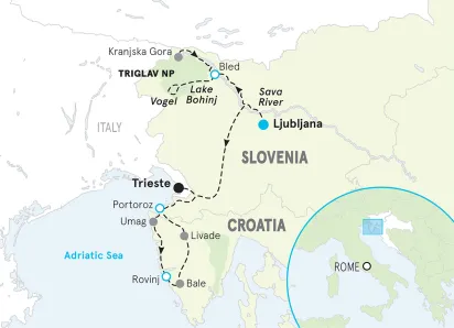 Croatia/Slovenia map
