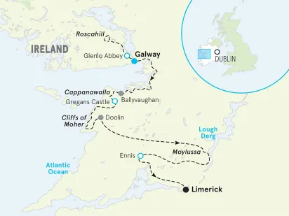 Ireland Connemara Hiking and Walking map